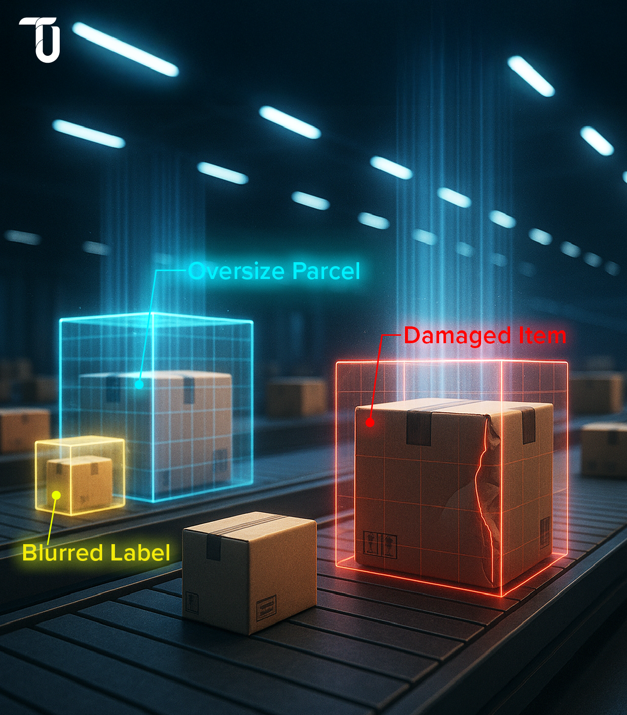 Warehouse parcel check with image segmentation