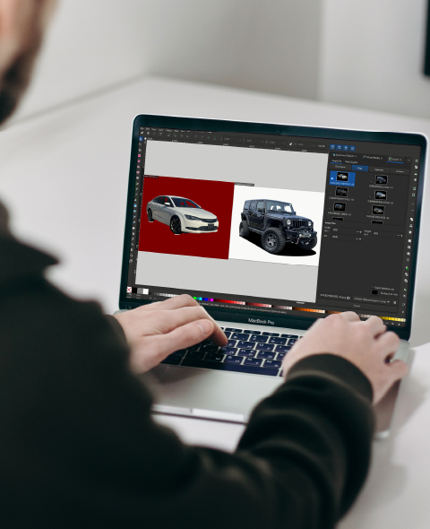 AI system editing automotive photos